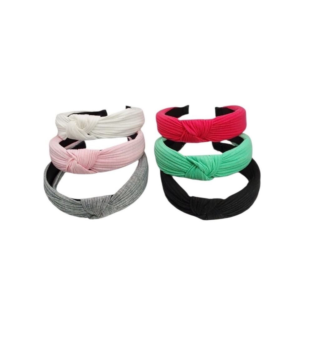 Knotted Headbands for Women & Girls 6 Pack Wide Turban Cross Knot Hair Bands